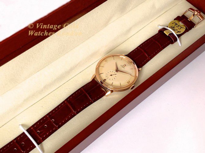 Omega Cal.491 Automatic 18ct Pink Gold 1955 37.5mm Two Tone Dial (13)