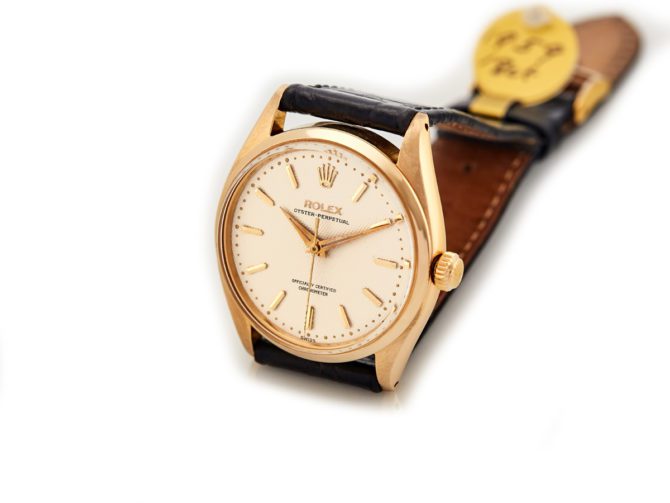 Rolex Oyster Perpetual Cal.1030 18ct 1959 Quilted Dial (2)