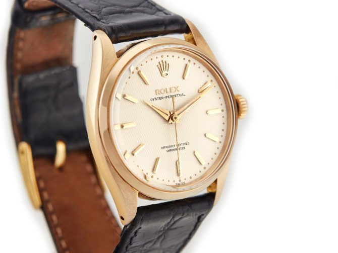 Rolex Oyster Perpetual Cal.1030 18ct 1959 Quilted Dial (9)