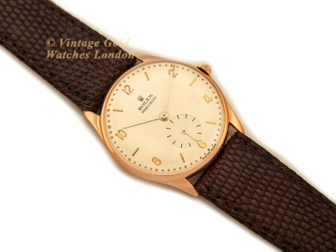 Rolex Precision Chronometer Cal.700 18ct Pink Gold c1945 (29)