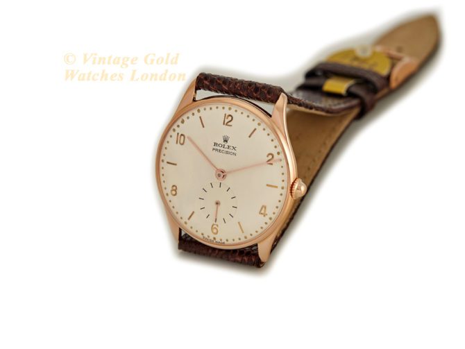 Rolex Precision Chronometer Cal.700 18ct Pink Gold c1945 (25)