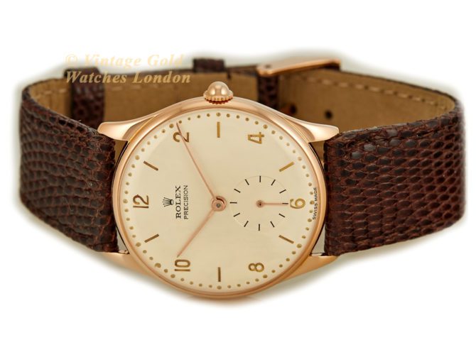 Rolex Precision Chronometer Cal.700 18ct Pink Gold c1945 (27)