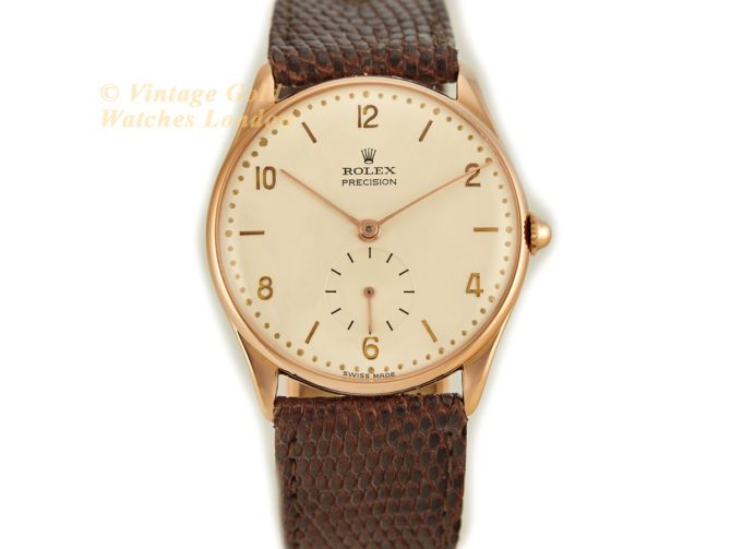 Rolex Precision Chronometer Cal.700 18ct Pink Gold c1945 (21)