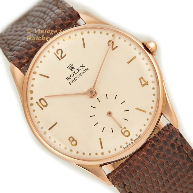 Rolex Precision Chronometer Cal.700 18ct Pink Gold c1945 (41)