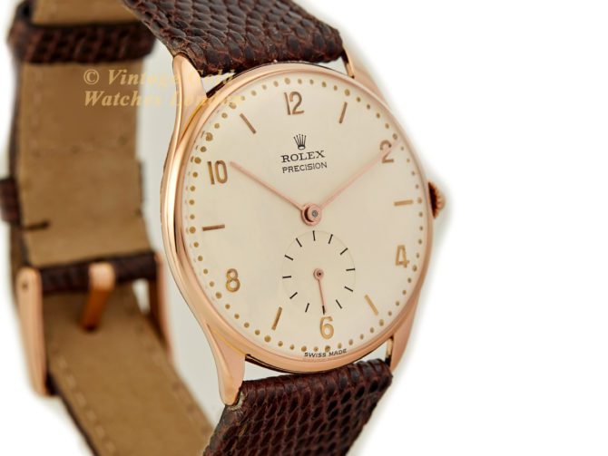 Rolex Precision Chronometer Cal.700 18ct Pink Gold c1945 (19)