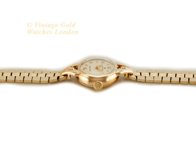 Ladies Rolex Precision 9ct Gold Cocktail Watch on 9ct Bracelet 1941 (9)