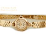 Ladies Rolex Precision 9ct Gold Cocktail Watch on 9ct Bracelet 1941 mobile navigation (7)