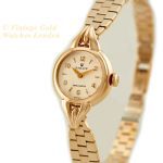 Ladies Rolex Precision 9ct Gold Cocktail Watch on 9ct Bracelet 1941 mobile navigation (5)