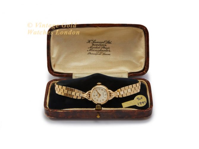 Ladies Rolex Precision 9ct Gold Cocktail Watch on 9ct Bracelet 1941 (13)