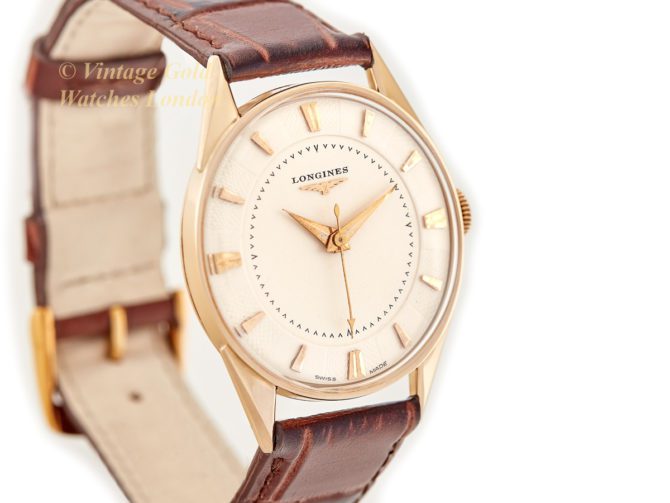 Longines Cal.23ZS 14ct 1955 Guilloche Dial (20)