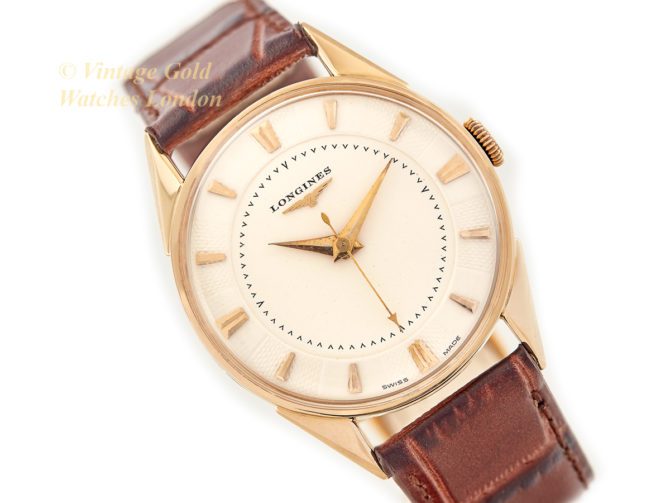 Longines Cal.23ZS 14ct 1955 Guilloche Dial (16)