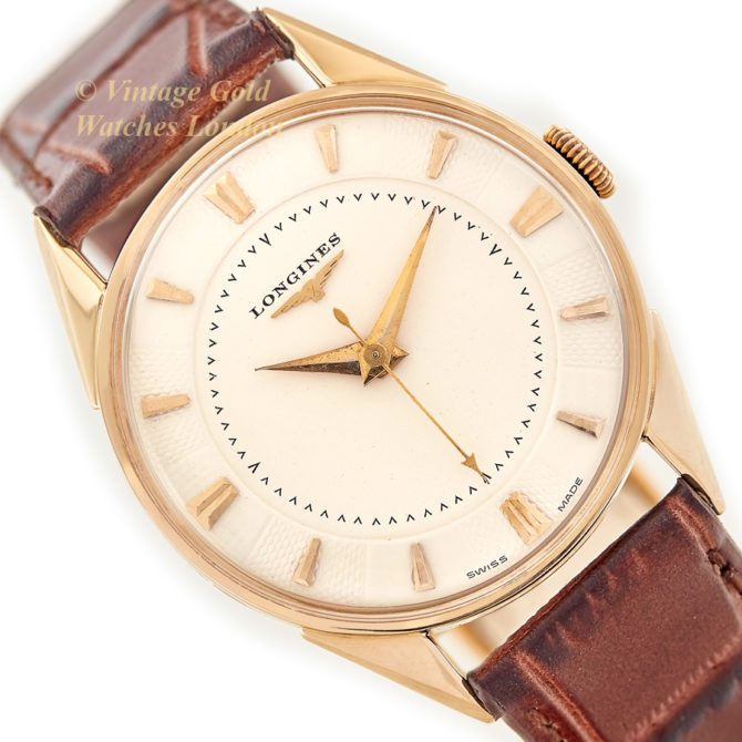 Longines Cal.23ZS 14ct 1955 Guilloche Dial (42)