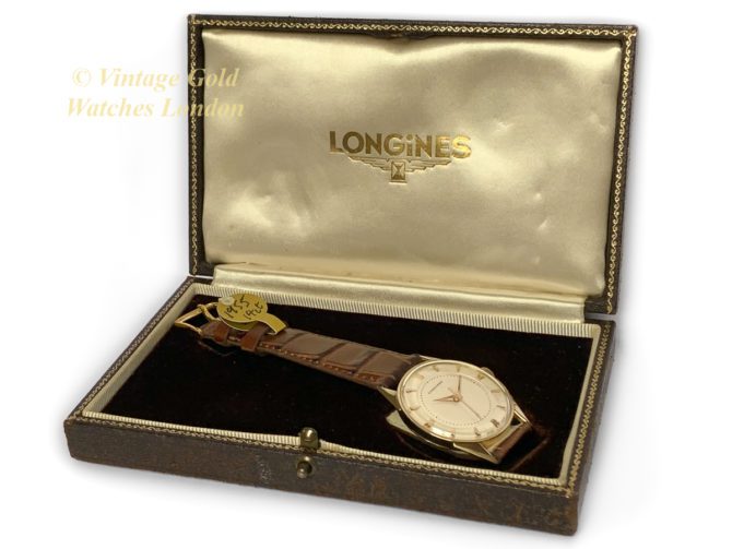 Longines Cal.23ZS 14ct 1955 Guilloche Dial (40)