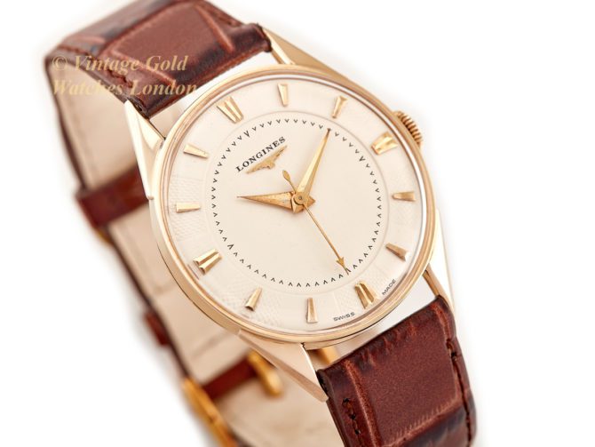 Longines Cal.23ZS 14ct 1955 Guilloche Dial (18)