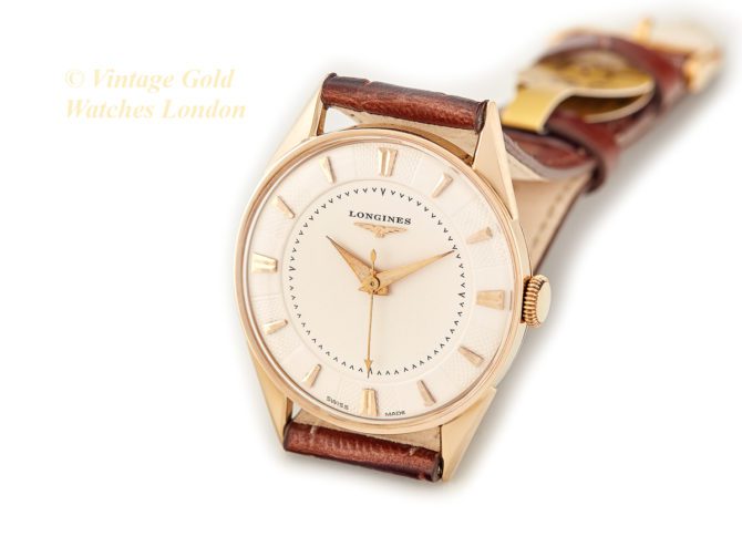 Longines Cal.23ZS 14ct 1955 Guilloche Dial (26)