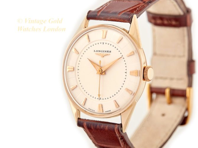 Longines Cal.23ZS 14ct 1955 Guilloche Dial (24)