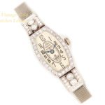 Ladies Rolex 18ct White Gold, Platinum, & Diamond Art Deco Cocktail Watch c1930 mobile navigation (1)