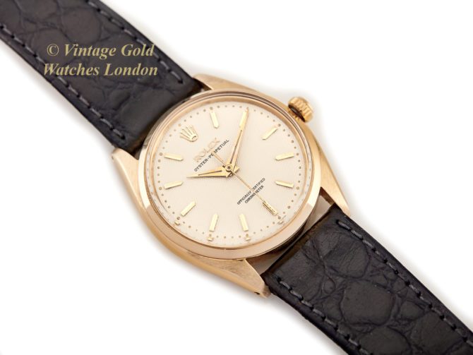 Rolex Oyster Perpetual Cal.1030 18ct 1959 Quilted Dial (30)
