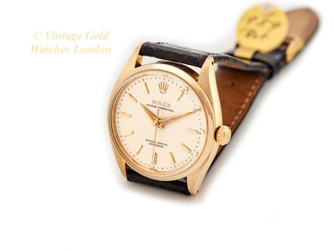 Rolex Oyster Perpetual Cal.1030 18ct 1959 Quilted Dial (26)