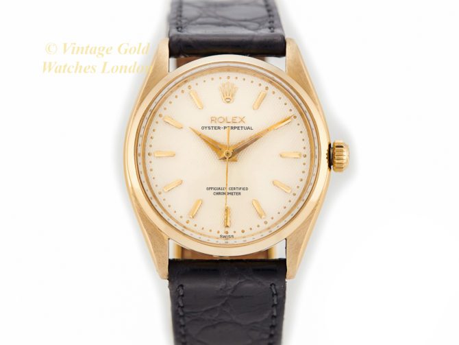 Rolex Oyster Perpetual Cal.1030 18ct 1959 Quilted Dial (22)