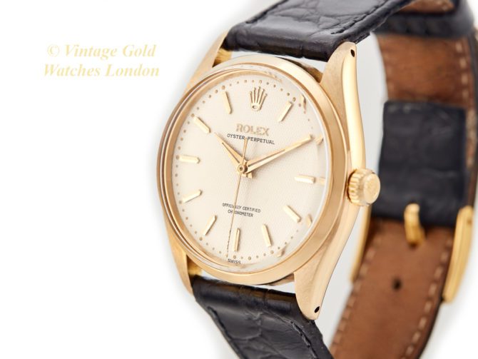 Rolex Oyster Perpetual Cal.1030 18ct 1959 Quilted Dial (24)