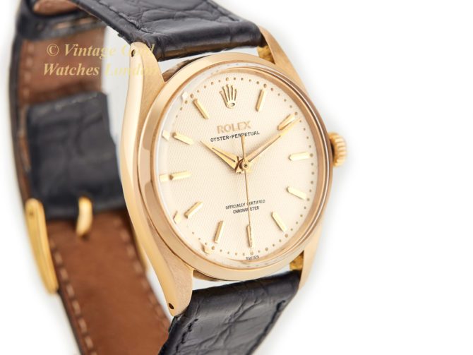 Rolex Oyster Perpetual Cal.1030 18ct 1959 Quilted Dial (20)