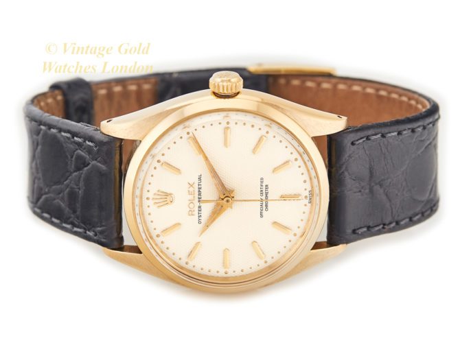 Rolex Oyster Perpetual Cal.1030 18ct 1959 Quilted Dial (28)