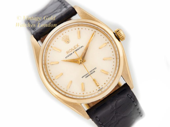 Rolex Oyster Perpetual Cal.1030 18ct 1959 Quilted Dial (16)