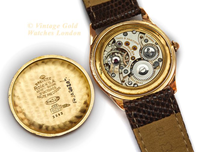 Rolex Precision Chronometer Cal.700 18ct Pink Gold c1945 (39)