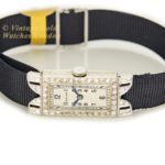 Ladies Rolex 18ct White Gold & Diamond Cocktail Watch c1930 mobile navigation (27)