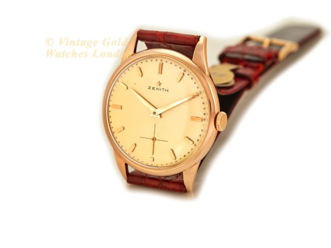 Zenith Cal.40 18ct Pink Gold 1964 35mm Oversize (26)