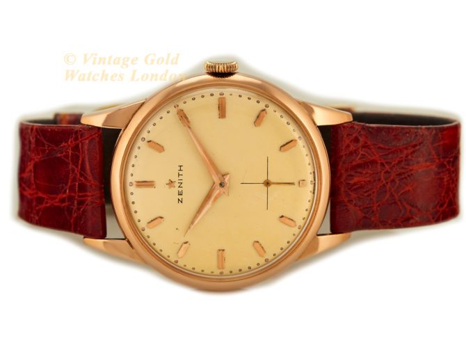 Zenith Cal.40 18ct Pink Gold 1964 35mm Oversize (28)