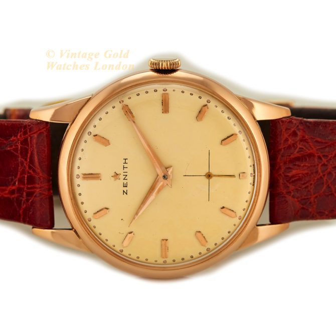 Zenith Cal.40 18ct Pink Gold 1964 35mm Oversize (44)