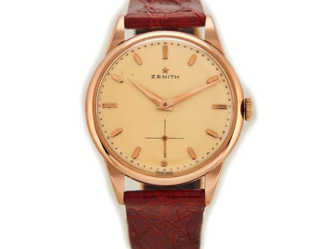 Zenith Cal.40 18ct Pink Gold 1964 35mm Oversize (8)