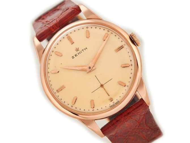 Zenith Cal.40 18ct Pink Gold 1964 35mm Oversize (6)