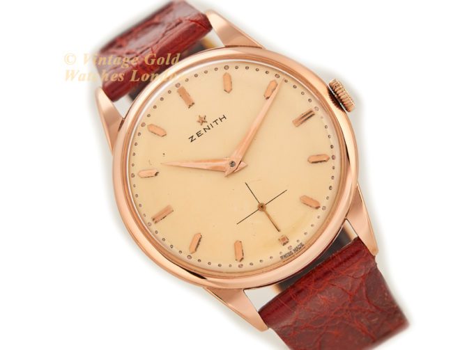 Zenith Cal.40 18ct Pink Gold 1964 35mm Oversize (16)