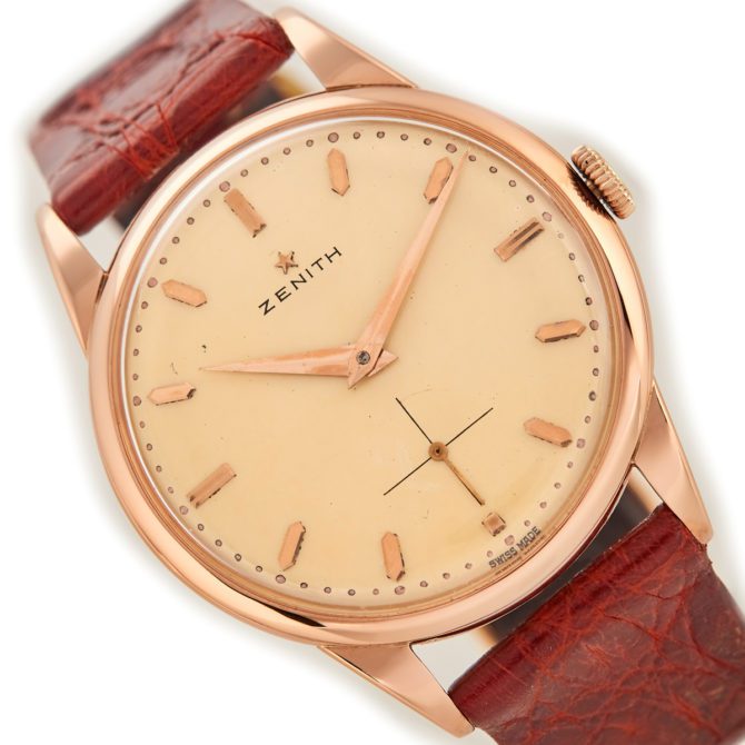 Zenith Cal.40 18ct Pink Gold 1964 35mm Oversize (7)