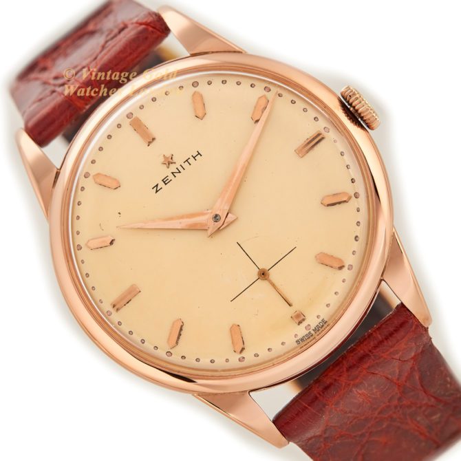 Zenith Cal.40 18ct Pink Gold 1964 35mm Oversize (42)