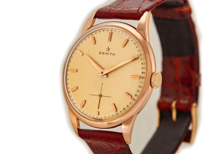 Zenith Cal.40 18ct Pink Gold 1964 35mm Oversize (9)