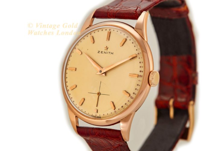 Zenith Cal.40 18ct Pink Gold 1964 35mm Oversize (24)