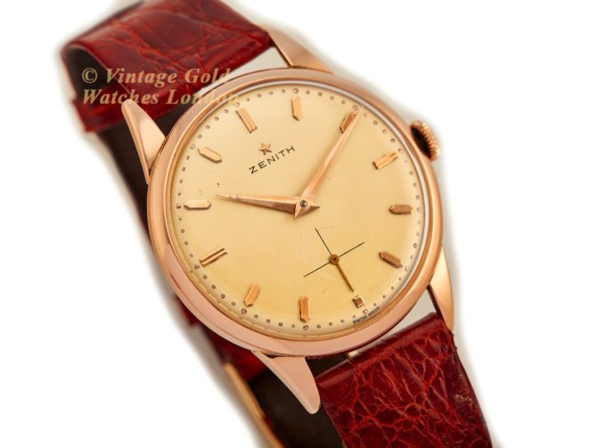 Zenith Cal.40 18ct Pink Gold 1964 35mm Oversize (18)