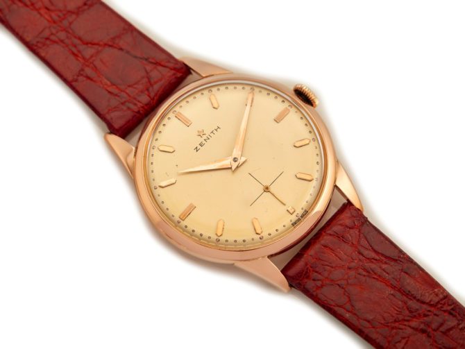 Zenith Cal.40 18ct Pink Gold 1964 35mm Oversize (13)