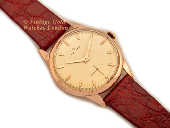 Zenith Cal.40 18ct Pink Gold 1964 35mm Oversize (30)