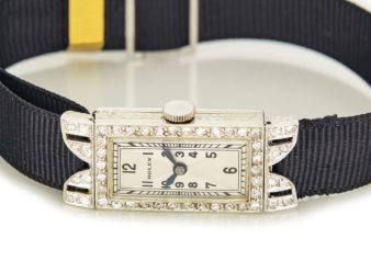 Ladies Rolex 18ct White Gold & Diamond Cocktail Watch c1930 - hover