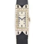 Ladies Rolex 18ct White Gold & Diamond Cocktail Watch c1930 mobile navigation (6)