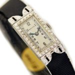 Ladies Rolex 18ct White Gold & Diamond Cocktail Watch c1930 mobile navigation (12)