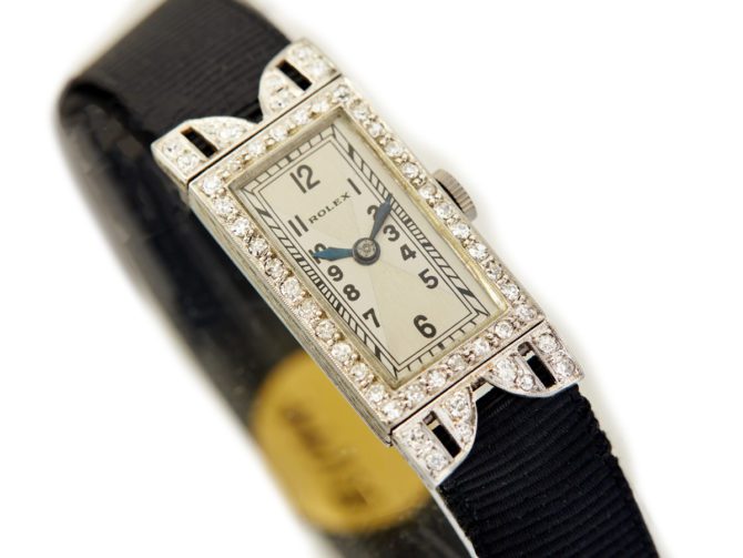 Ladies Rolex 18ct White Gold & Diamond Cocktail Watch c1930 (12)