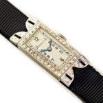 Ladies Rolex 18ct White Gold & Diamond Cocktail Watch c1930 mobile navigation (13)
