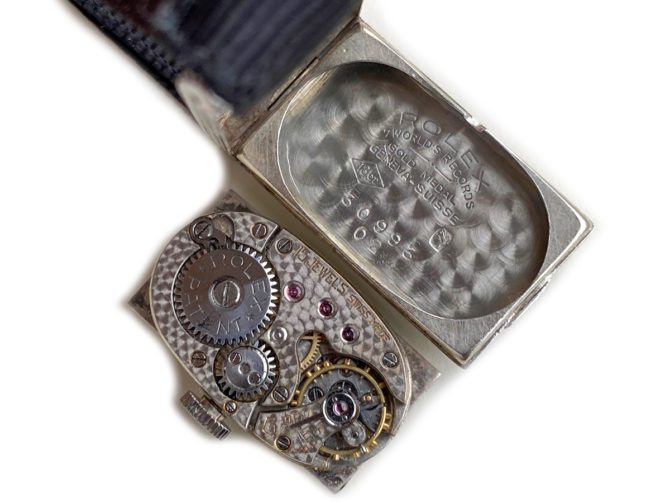 Ladies Rolex 18ct White Gold & Diamond Cocktail Watch c1930 (1)