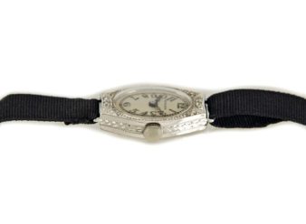 Ladies Rolex 18ct White Gold & Diamond Cocktail Watch c1928 - hover